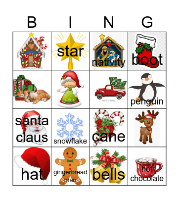 Christmas Bingo Card