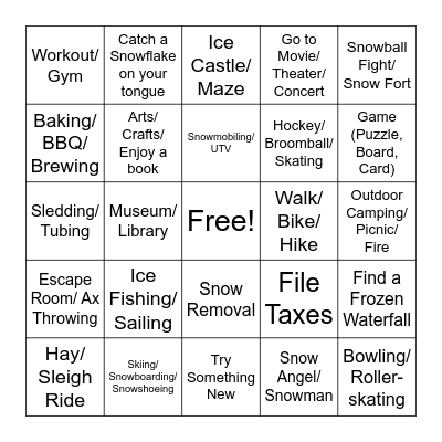 Blizzard Bingo Card
