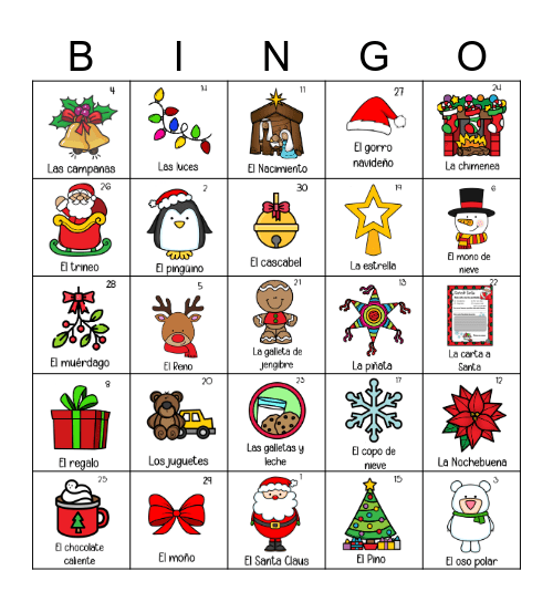 CHRISTMAS Bingo Card