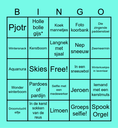 Efteling (wintereditie) Bingo Card