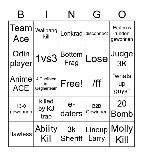 Bingo Card