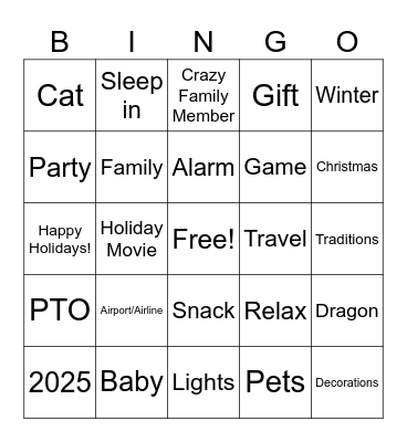 2024 Holiday Party- Words You Will Hear Bingo Card