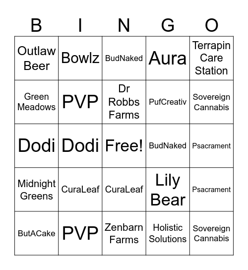Puf Client Bingo Card