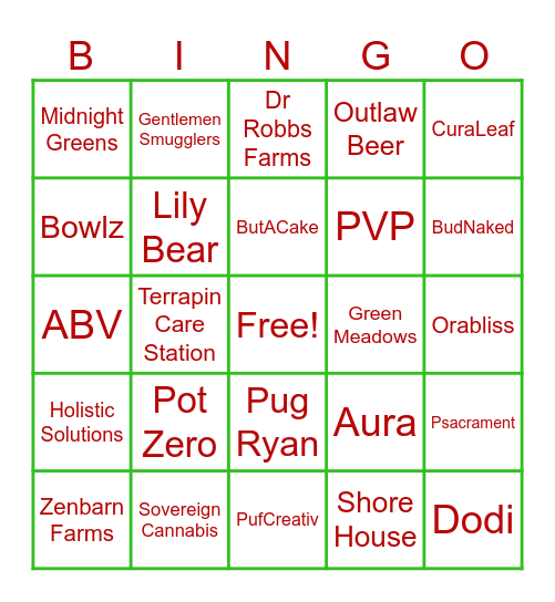PUF Holiday Bingo 2024 Bingo Card