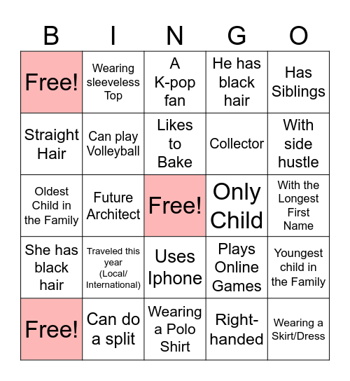 HUMAN BINGO - BSAr 3-1 Bingo Card