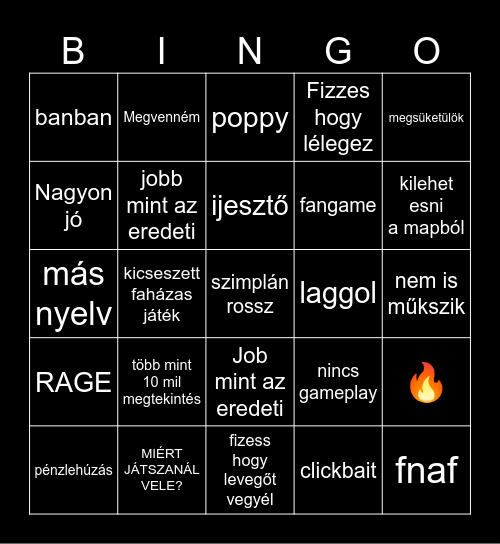 ratyi online Bingo Card