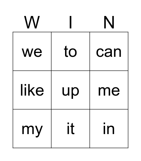 goal-words-1-bingo-card