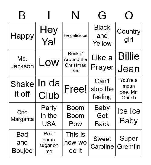 ATL Christmas Bingo Card