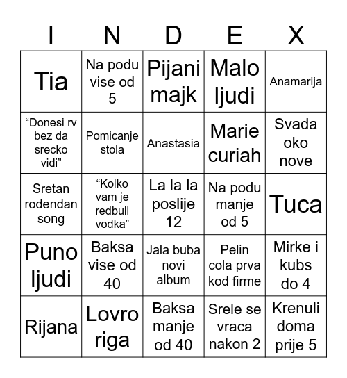 Dex 20.12.2024 Bingo Card