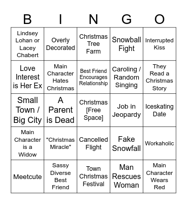 Hallmark Xmas Bingo Card