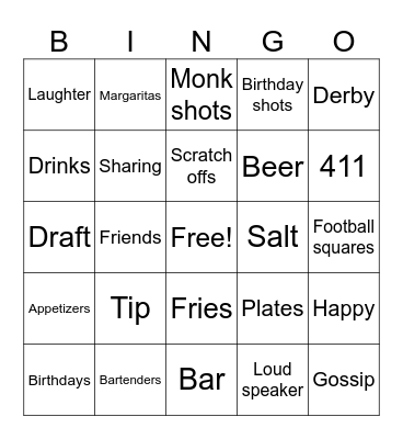 Bee’s Bingo Card