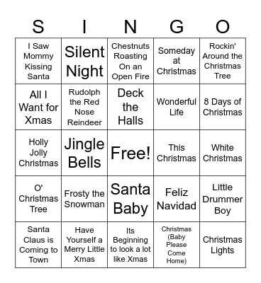 Xmas Bingo Card