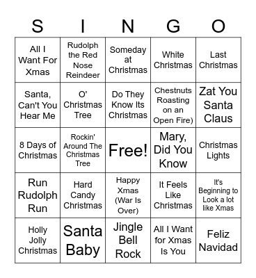 XMAS Bingo Card