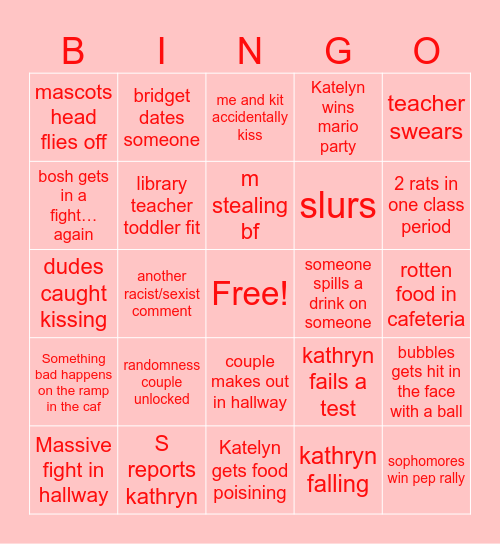 T3 Bingo Card