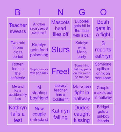 T3 Bingo Card