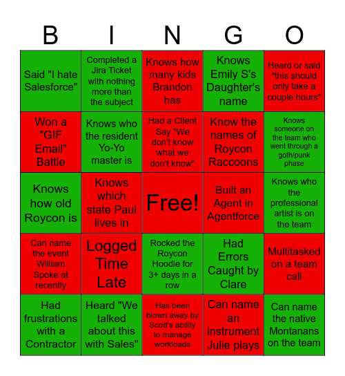 Virtual Holiday Bingo! Bingo Card