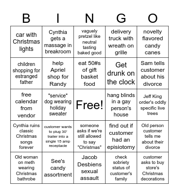 December at Summit Bingo Card