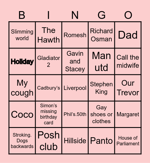 Burchy Bingo no.2 Bingo Card