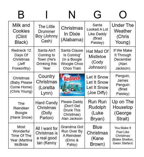 REDNECK CHRISTMAS Bingo Card