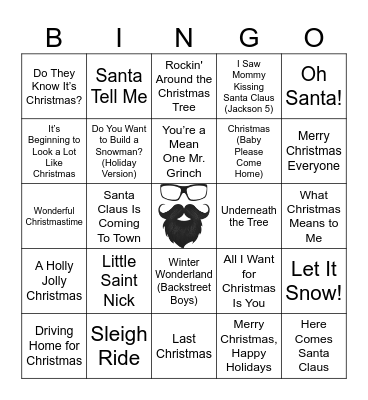 HOLIDAY | RD 1 | HITS & CLASSICS Bingo Card