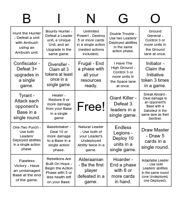 Twin Suns Bingo! Bingo Card