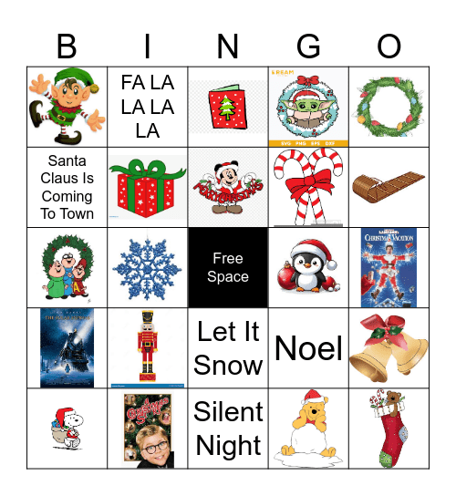 Hansen Christmas Bingo Card