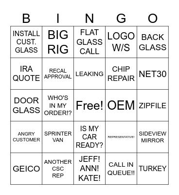 PG Bingo Card