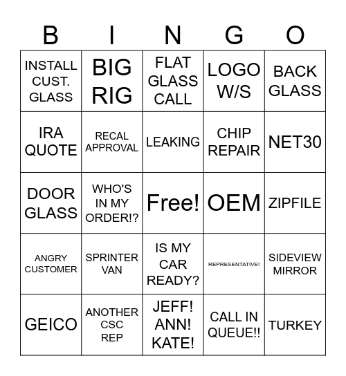PG Bingo Card