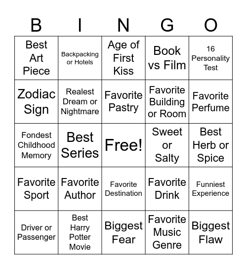 Evil Compatibility Test Bingo Card