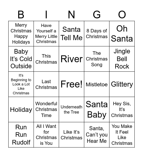 Christmas! Bingo Card