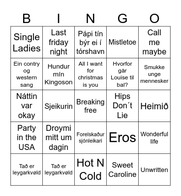 17f Bingo Card