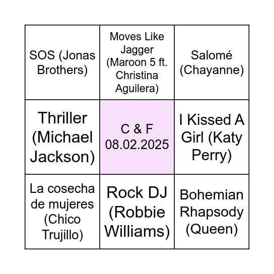 Prueba Bingo Card
