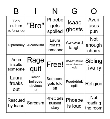 Christmas with Laura Bingo Card