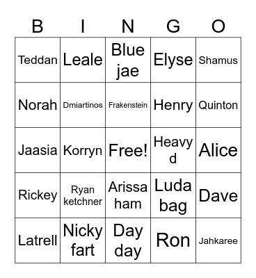 Walsh renuion Bingo Card