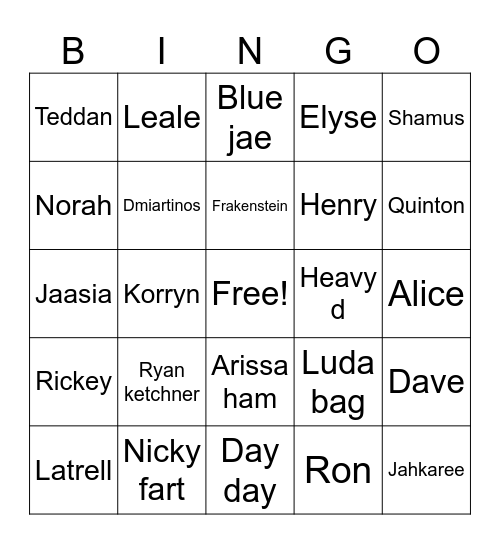 Walsh renuion Bingo Card
