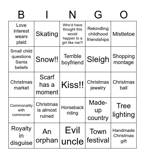 Christmas Movie Bingo — Royal Bingo Card