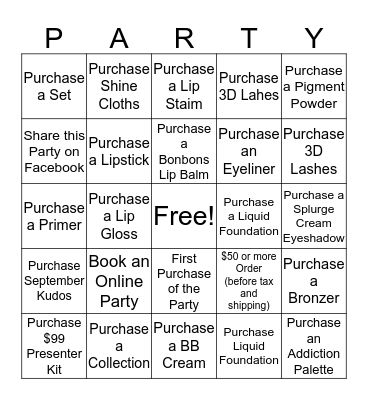 Breanna's Younique Style! Bingo Card