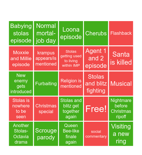 Helluva Boss Season 2 Finale Bingo Card