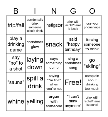 HO HO HO Bingo Card