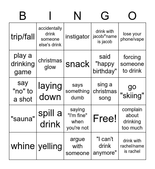 HO HO HO Bingo Card