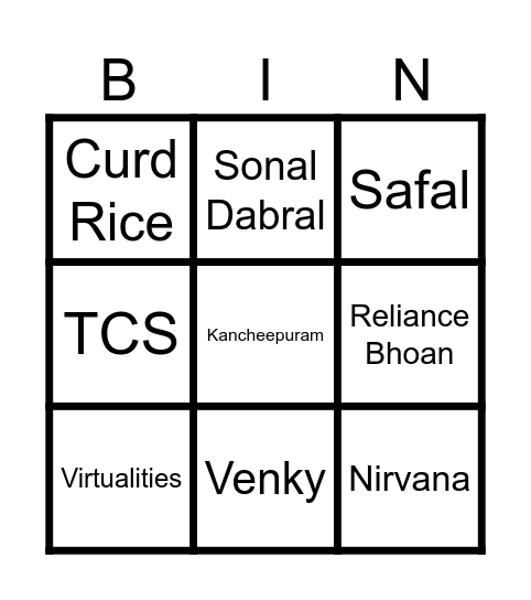 SIES COMS 1999 Reunion Bingo Card