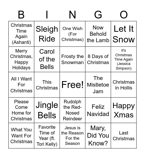 #GrinchGroovesBingo Card