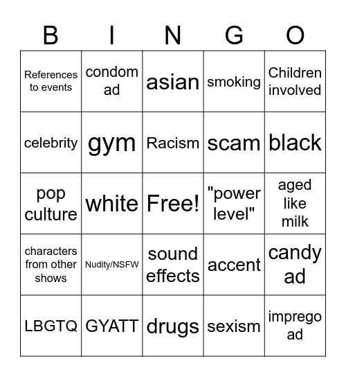 Ad bingo Card