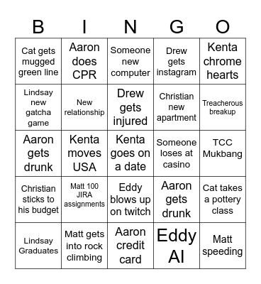 TCC Bingo 2024 Bingo Card