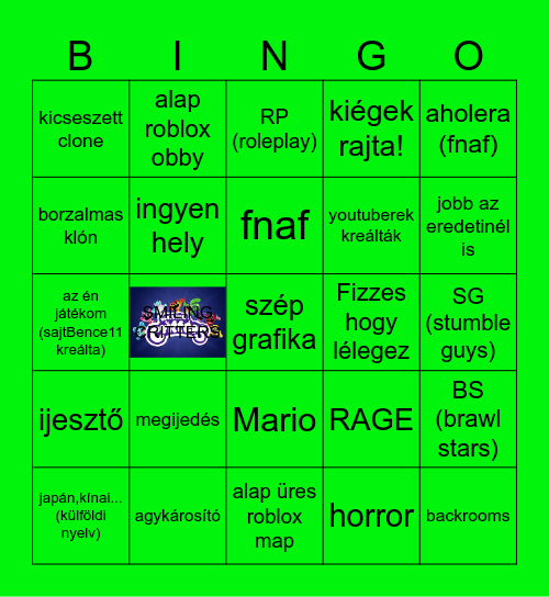 roblox Bingo Card