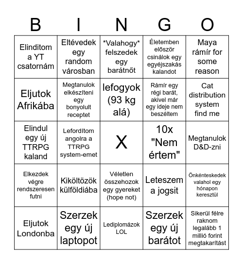 Ekista Bingo (2025) Bingo Card