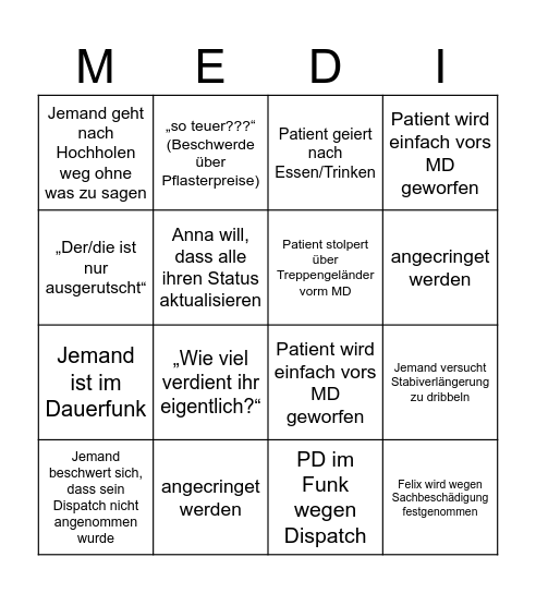 Weihnachtsbingo Card