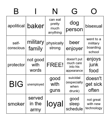 paul kinnie bingo Card