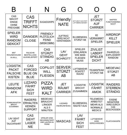 BULLSHITTERY Bingo Card