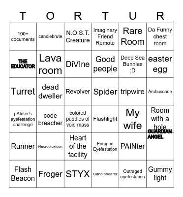 Pressure T O R T U RE Bingo Card